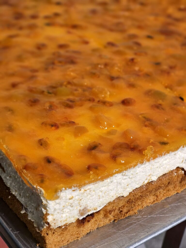 Ciasto z serem i owocową galaretką
